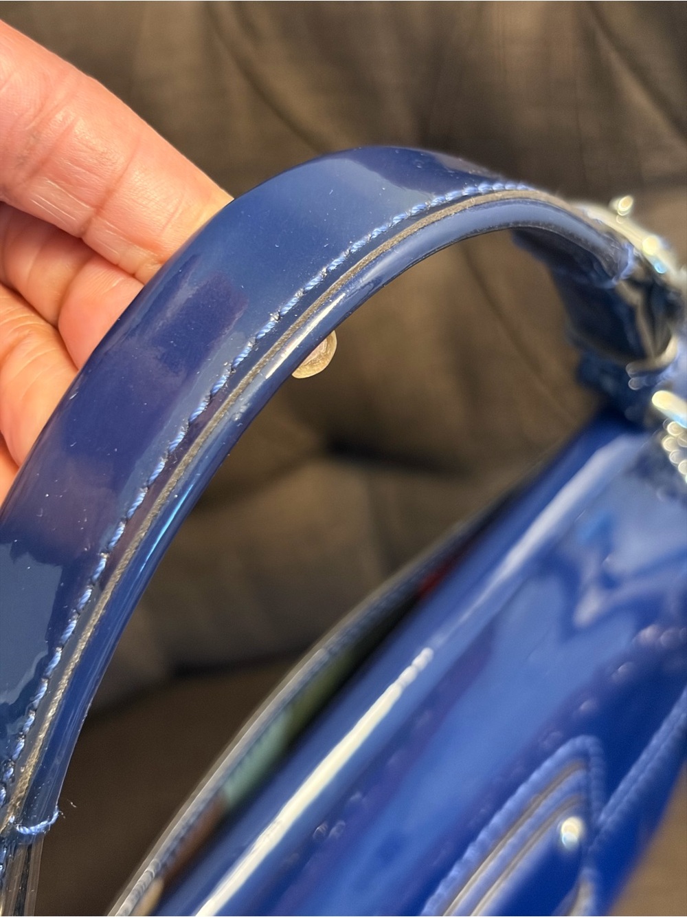 Coach Legacy Willis Bag in Cobalt Blue/Midnight Blue - Picture 8 of 16